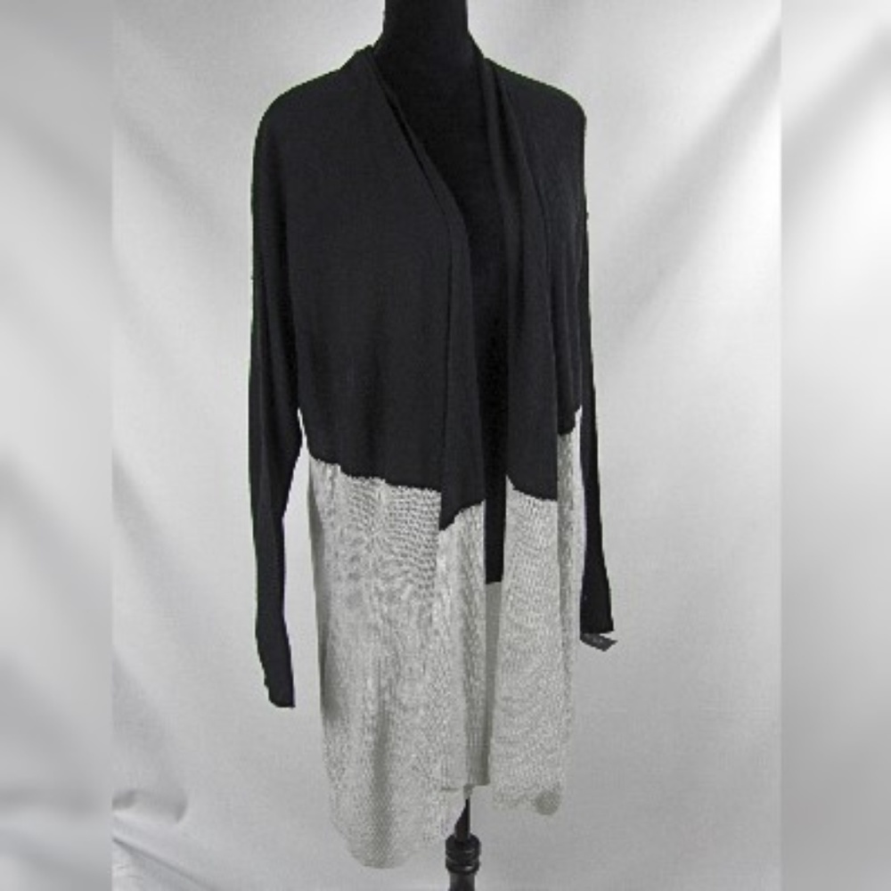 INC Intl Concepts Cardigan Black Gray Plus Size 0X